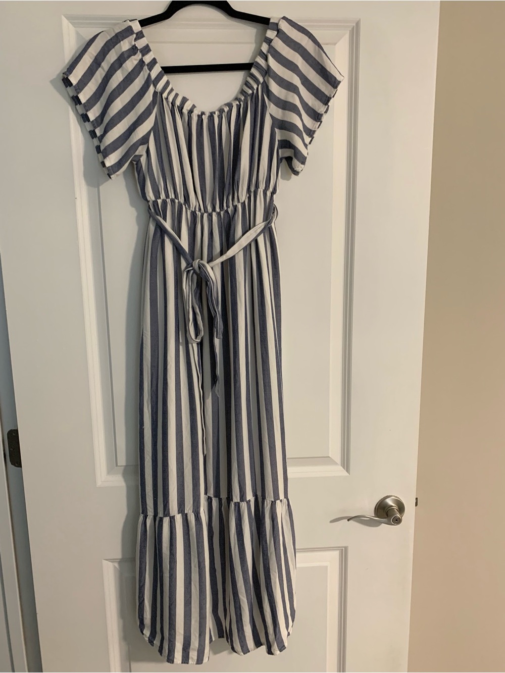 Isabel Maternity by Ingrid & Isabel Blue and White Striped Maxi Dress